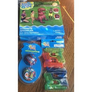 Summer Bundle 3 Items ( Dinomite Sprinkler, Water Hopper& Splash Ball& Waterguns